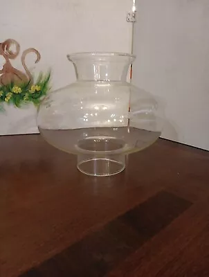 Vintage Clear Glass Round Oil Kerosene Chimney Lamp Light Replacement Shade 3  F • $29.95