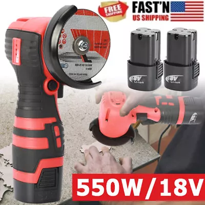 18V Cordless Brushless Mini Angle Grinder Variable Speed With Battery And Box • $38.28