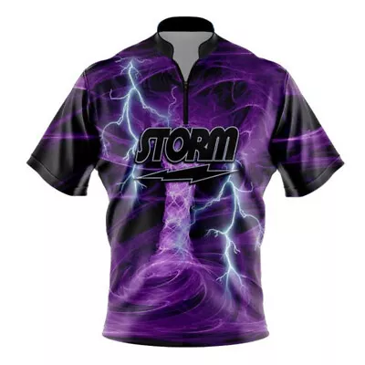 SALE Storm Electrical Tornado Purple Pattern Best Gift Zip Bowling Jersey S-5XL • $9.90