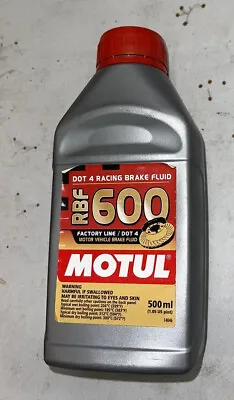 Motul Synthetic Racing Brake Fluid 8068HL RBF 600 Factory Line Dot-4 500ml • $12.95