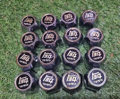 Rare JDM Vintage TEQ Toyota  Oldschool Cover Nut Wheels 16 Pcs. • $210