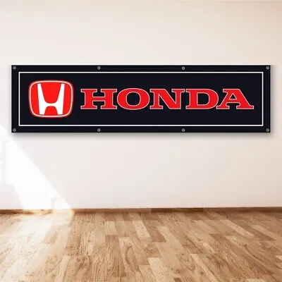 Honda 2x8 Ft Banner Car Racing Show Garage Man Cave Wall Decor Sign Flag • $15.85