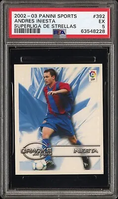 Andreas Iniesta True Rookie -2002 Panini Sports Superliga De Strellas PSA 5 • £195.85