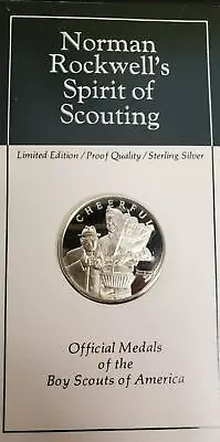 Vtg 1972 Norman Rockwell Spirit Of Scouting Proof Quality SS BSA Cheerful Coin • $49.99