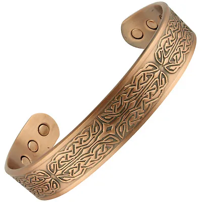 £9.97 • Buy Magnetic Bracelet Celtic Bangle Mens Ladies Copper Bangle Knot Bio Floral Scroll