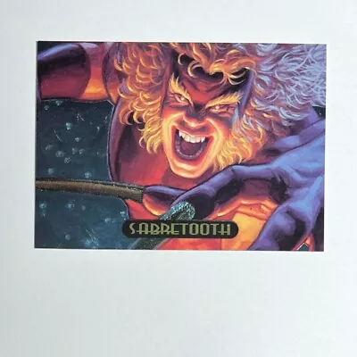1994 Marvel Masterpieces #8 SABRETOOTH PowerBlast Foil Trading Card Power Blast • $14.99