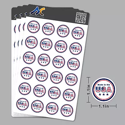 Made In The USA Vinyl Label Sticker Sheet (each Sticker Is 1.1in X 1.1in) • $14.49