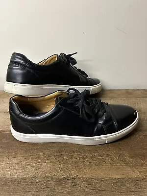 H&M PREMIUM QUALITY BLACK LEATHER SHOES SZ 11  Color BLACK Sneakers • $15