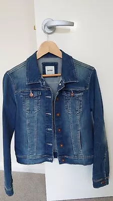 RE:DENIM Blue Denim Jacket Womens Size 10 • $45