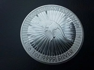 1 Oz Australian Kangaroo 2016 Silver Coin 9999 Fine In Capsule • £28.99