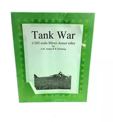 Xeno Games Tank War Micro Armor Rules F.W. Zenau & B. Newberg RARE Vintage • $39.99