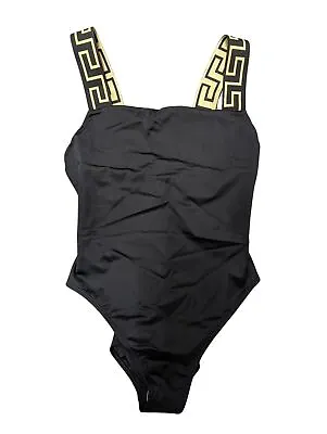 VERSACE Black Swimsuits Swimsuit Baroque Print Classic Strap Size XL NEW RRP 235 • $128.56