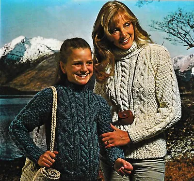 OS135. Knitting Pattern Paper Copy. Ladies/child Crew/polo Neck Sweater. 26-38  • £3.50