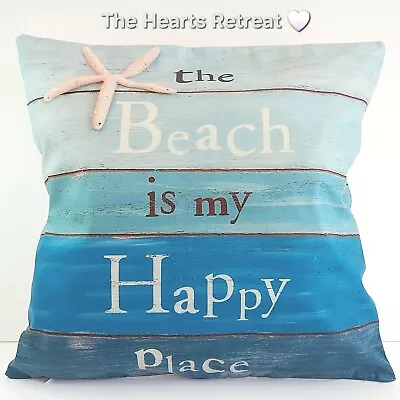 Nautical Coastal Anchor Cushion Cover Beach Hut Blue Shabby Chic Cushion Covers  • £5.95