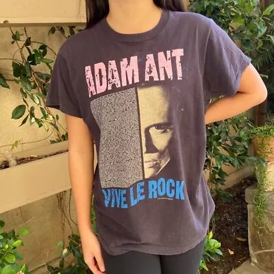 $16.99 • Buy Vintage 1985 Adam Ant New Wave Alternative Tour Double-sided Shirt TT4236