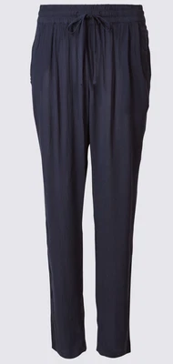 £12.99 • Buy M&S (Marks And Spencer) Tapered Leg Mid Rise Peg Trousers Navy 14S RRP £22.50