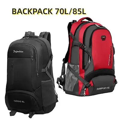 60L-100L Luggage Bag Large Rucksack Outdoor Waterproof Backpack Breathable • £13.99