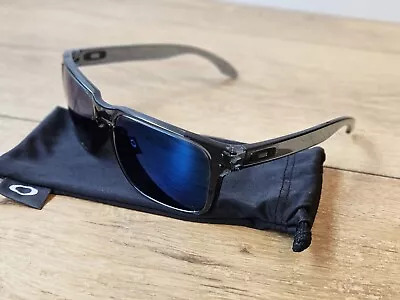 Oakley Holbrook Sunglasses Crystal Black Frame Ice Iridium Great Condition • £75