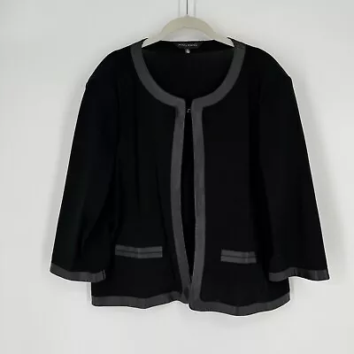 Ming Wang Cardigan Women’s Petite XL Black Jacket Minimalist Work Office Career • $40