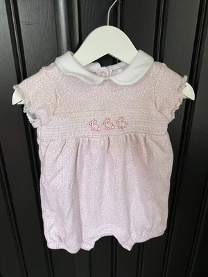 £6.99 • Buy John Lewis 3-6 Months Smocked Romper Pink