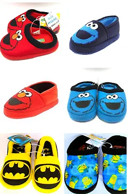 New Elmo Sesame Batman Minions Slippers Shoes Baby Boys Toddler 3/4 5/6 Red Blue • $8.99