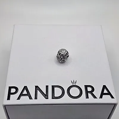 Genuine Pandora Openwork Floral Brilliance Flower Charm ALE 925 #791260CZ • £20