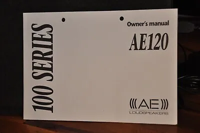 Acoustic Energy AE120 Owner's Manual From 90's • £5