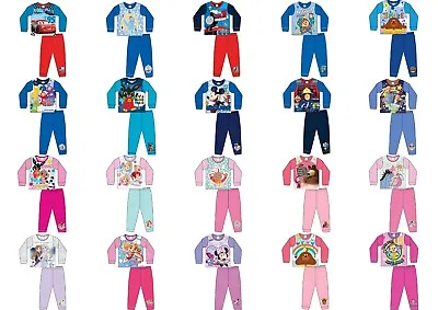 £6.99 • Buy Boys Girls Kids Baby Toddler Long Sleeve Character Pyjamas Pjs 1 2 3 4 5 Years