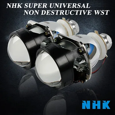 NHK 2.5'' Mini Headlight Bi Xenon Projector Lens H11 H7 9005 Retrofit Universal • $55.99