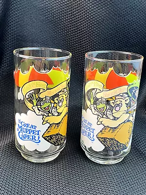 McDonald's  The Great Muppet Caper  Drinking Glasses Lot Of 2 Vintage 1981 • $19.50