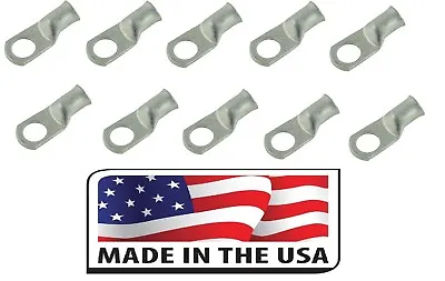 (10) 6 GA. 5/16 Tinned Copper Cable Lug Ring Terminal Welding Battery Marine USA • $10.95