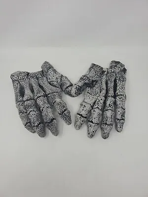 2002 The Paper Magic Group Monster Skeleton Black & White Halloween Hands Gloves • $13.99