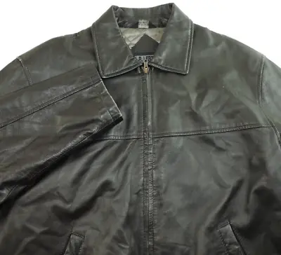 L.A. Leather California Mens Large Biker Motorcycle Leather Jacket Distressed • $37.49