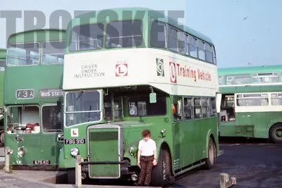 35mm Slide Merseyside PTE Leyland Titan Massey 10 FBG910 1977 Original • £3.99