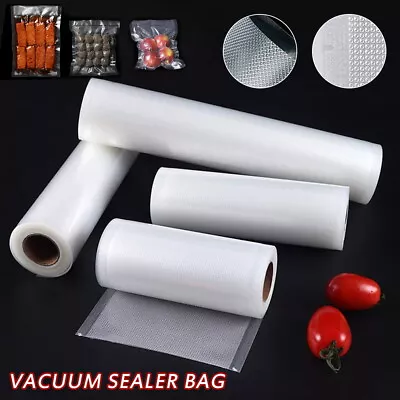 Vacuum Sealer Bags Rolls Food Vac Saver Bag Seal Storage Commercial Grade Bag • $14.85