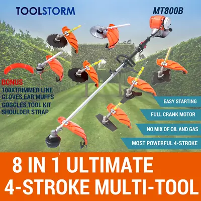 4-STROKE Brush Cutter Whipper Snipper Trimmer Edger Brushcutter Multi Pole Tool • $299