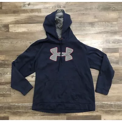 Under Armour Mens 2XL Loose Dark Blue Hoodie Sweatshirt Pullover • $19.97