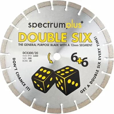 £13 • Buy Spectrum Diamond Cutting Blade - DCX Double Six - General Purpose 115mm - 300mm