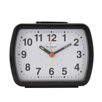 £14.99 • Buy Wm. Widdop Oblong Alarm Clock Quartz Movement Luminous Hands Bell Sound Alarm