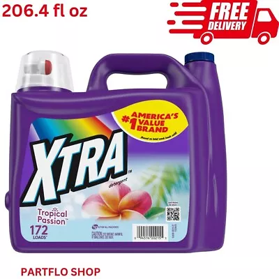 Xtra Tropical Passion 172 Loads Liquid Laundry Detergent 206.4 Fl Oz • $11.99