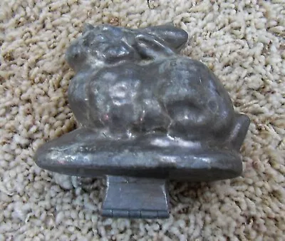 Antique Pewter #658 Sitting Bunny Rabbit 2-Part Hinged Ice Cream Mold Mould • $62.99