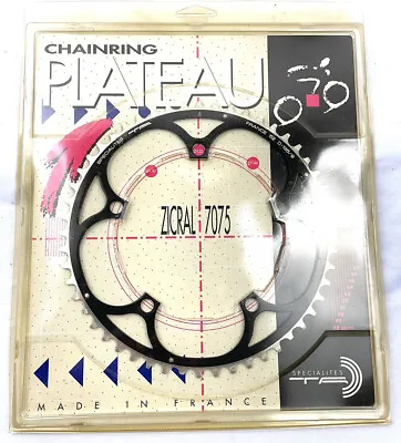 Specialties TA Plateau Alloy Chainring 52 Tooth NOS 135bcd Vintage Black • $34.89
