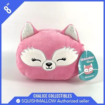 Squishmallows Kellytoy Plush Stackable Rhiannon The Pink Fox 8  NWT • $14.99