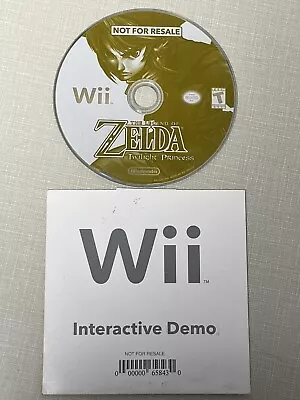 Zelda Twilight Princess NFR (Nintendo Wii) NOT FOR RESALE Kiosk Disc + Sleeve • $340.99