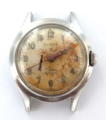 Hard Brand To Buy !! Vintage Elrex 17J Incabloc Automatic Mens Watch.  • $65