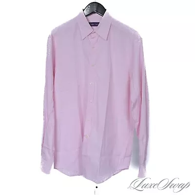 #1 MENSWEAR Ralph Lauren Purple Label White Hot Pink Graph Check Shirt 16.5 NR • $9.99