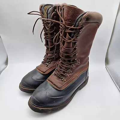 LaCrosse PFT 14  Brown Leather Insulated Winter Hunting Outdoor Boots - UK 9 W • £99