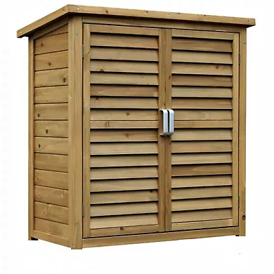 Wooden Garden Shed Outdoor Store Cupboard Tool Storage Lawn Mower Wood Cabinet • £89.99