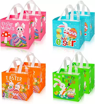 Easter Gift Bags8 Pack Reusable Tote Bag With Handle Easter Non-Woven • £7.99