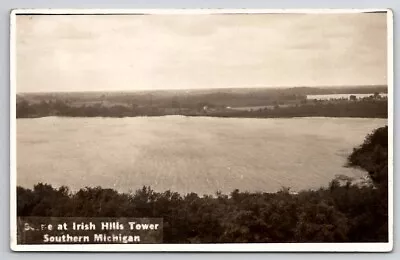 Southern MI Scene At Irish Hills Tower RPPC Real Photo Postcard V27 • $9.95